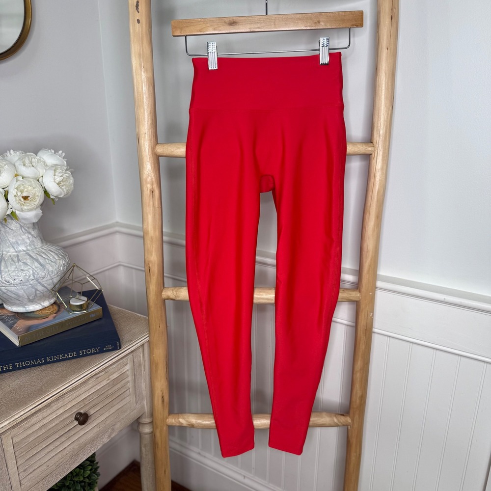 Camila Coelho Womens Red High Waisted Performance Leggings Size S
